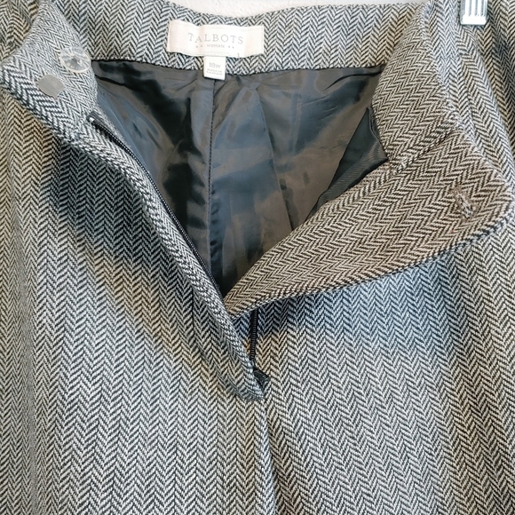 Talbots Wool Blend Herringbone Pants Size 18W Work Wear Career Classic - Picture 3 of 7